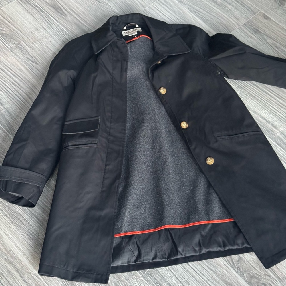 MICHAEL Michael Kors Black Trench Coat | Size S | Classic Chic